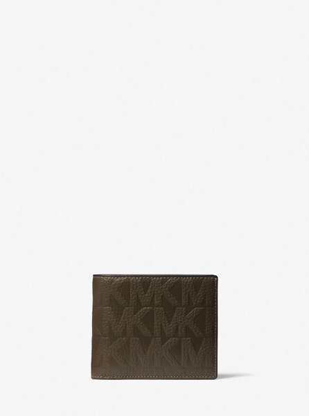 Cooper Logo Embossed Leather Billfold Wallet Olive MICHAEL KORS — Фото, Картинка BAG❤BAG Купить оригинал Украина, Киев, Житомир, Львов, Одесса ❤bag-bag.com.ua