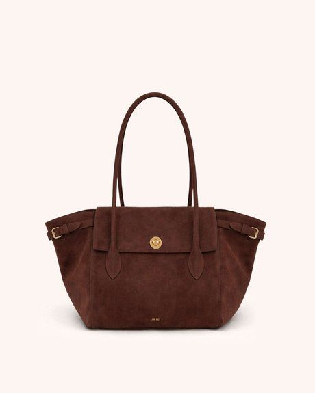 JW PEI Nia Faux Suede Tote Bag BROWN BG143287JWP &mdash; фото 1 из 1
