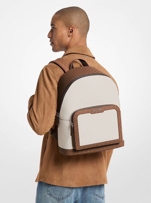 MICHAEL KORS Cooper Medium Pebbled Leather and Signature Logo Commuter Backpack LT CRM / LUGG 37R6LCOB2L &mdash; фото 4 из 5