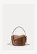 RALPH LAUREN Polo Id Suede & Leather Mini Satchel Handbag Biscotti / Ciouo 428P11041-002 &mdash; фото 2 из 7