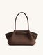 JW PEI Hana Wide Faux Suede Tote Bag DARK BROWN BG130322JWP &mdash; фото 10 из 11
