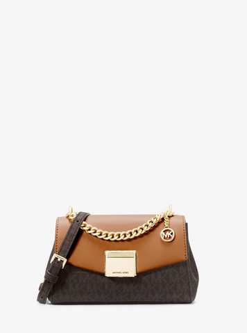 small brown michael kors crossbody