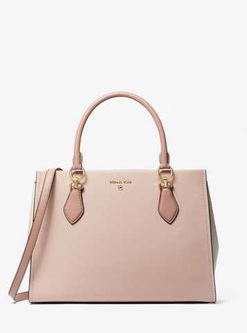 The Michael Kors Large Marilyn Satchel in the color block saffiano