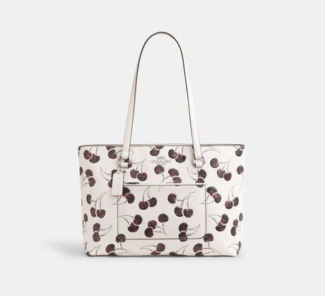 COACH Station Tote Bag With Cherry Print SILVER CCZ14 &mdash; фото 1 из 7