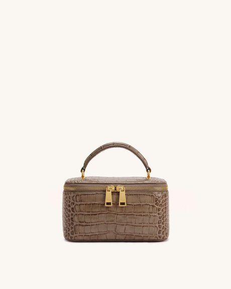 JW PEI Virella Vanity Top Handle Bag Brown Croc BG163647JWP &mdash; фото 1 из 1