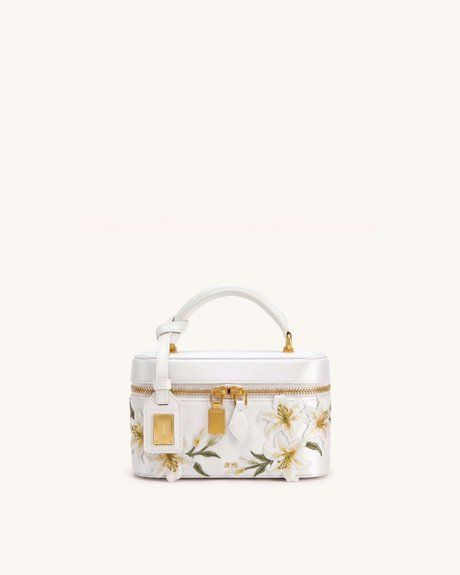 JW PEI Cleo Embroidered Box Shape Top Handle Bag Snow white BG151175JWP &mdash; фото 1 из 1