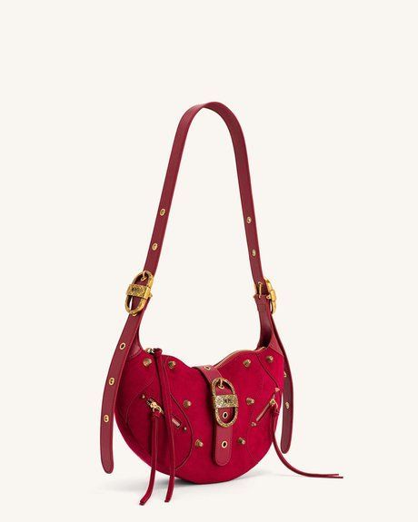 JW PEI Tessa Suede Shoulder Bag Deep Magenta BG70171JWP &mdash; фото 1 из 4