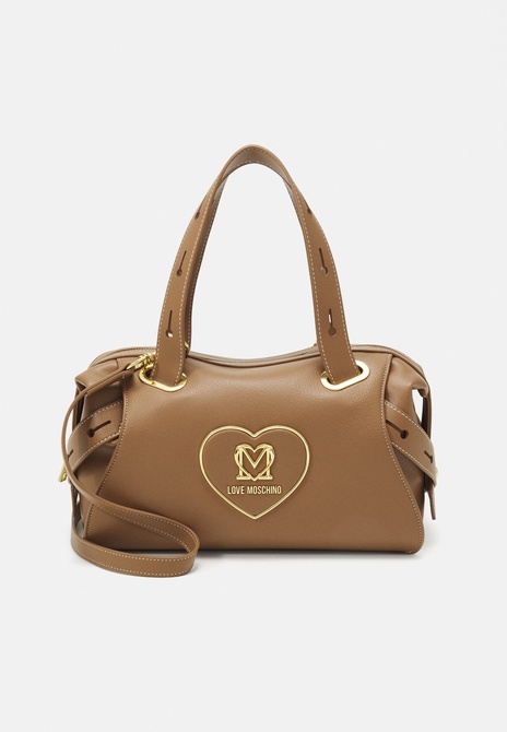 HEART PLAQUE - Handbag TAUPE MOSCHINO — Фото, Картинка BAG❤BAG Купить оригинал Украина, Киев, Житомир, Львов, Одесса ❤bag-bag.com.ua