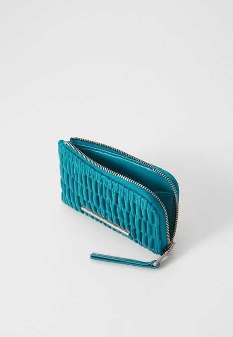 Calvin Klein Ruched Med Zip Wallet Teal Slate Teal Slate LV04F1061G &mdash; фото 3 з 4