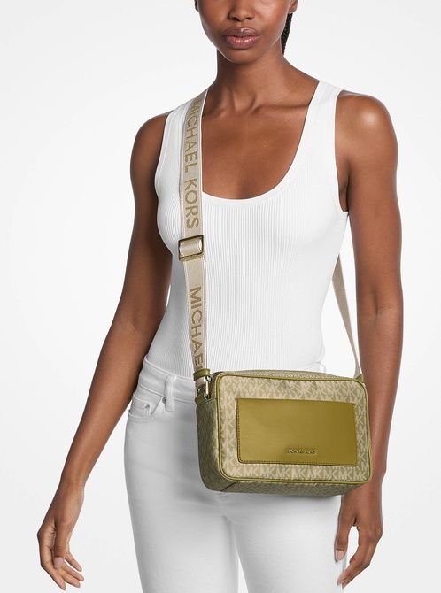 MICHAEL KORS Jet Set Large Signature Logo Crossbody Bag PISTACHIO 32F5GJ6C7C &mdash; фото 3 з 3