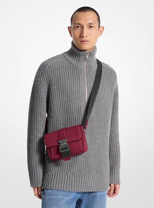 MICHAEL KORS Hudson Pebbled Leather Crossbody Bag MULBERRY 33F4LHDM2L &mdash; фото 3 из 3