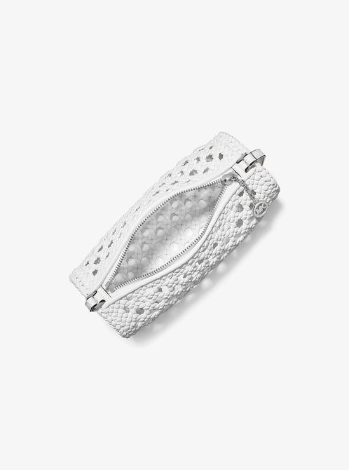 MICHAEL KORS Izzy Small Crocheted Barrel Pochette OPTIC WHITE 32S6SZYC1U &mdash; фото 2 из 3