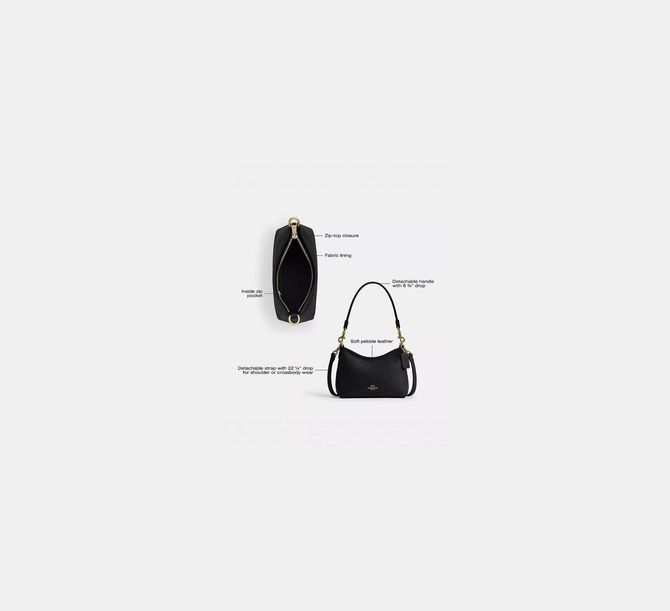 COACH Laurel Small Shoulder Bag GOLD / BLACK CBH16 &mdash; фото 8 з 8