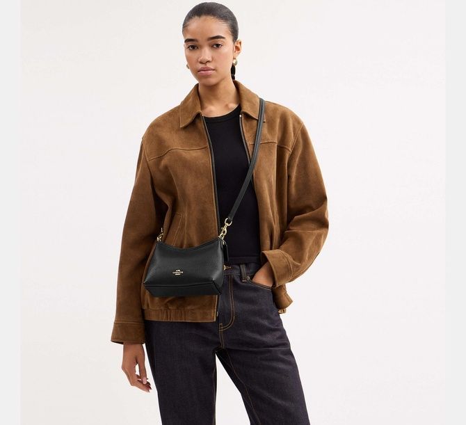 COACH Laurel Small Shoulder Bag GOLD / BLACK CBH16 &mdash; фото 3 з 8
