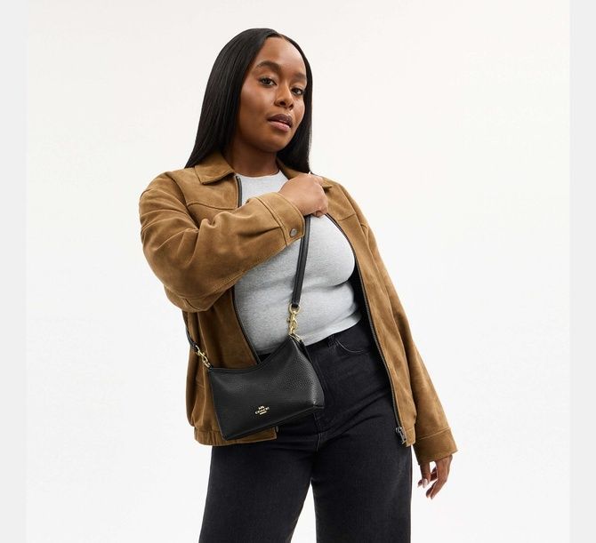 COACH Laurel Small Shoulder Bag GOLD / BLACK CBH16 &mdash; фото 7 з 8
