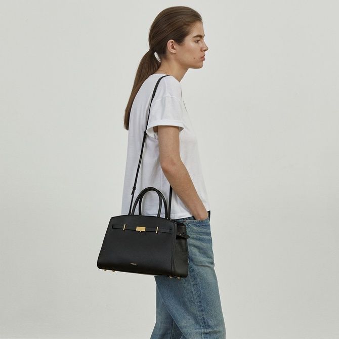 DeMellier The Midi Hudson Black Small Grain D111-SG-B1 &mdash; фото 10 з 22