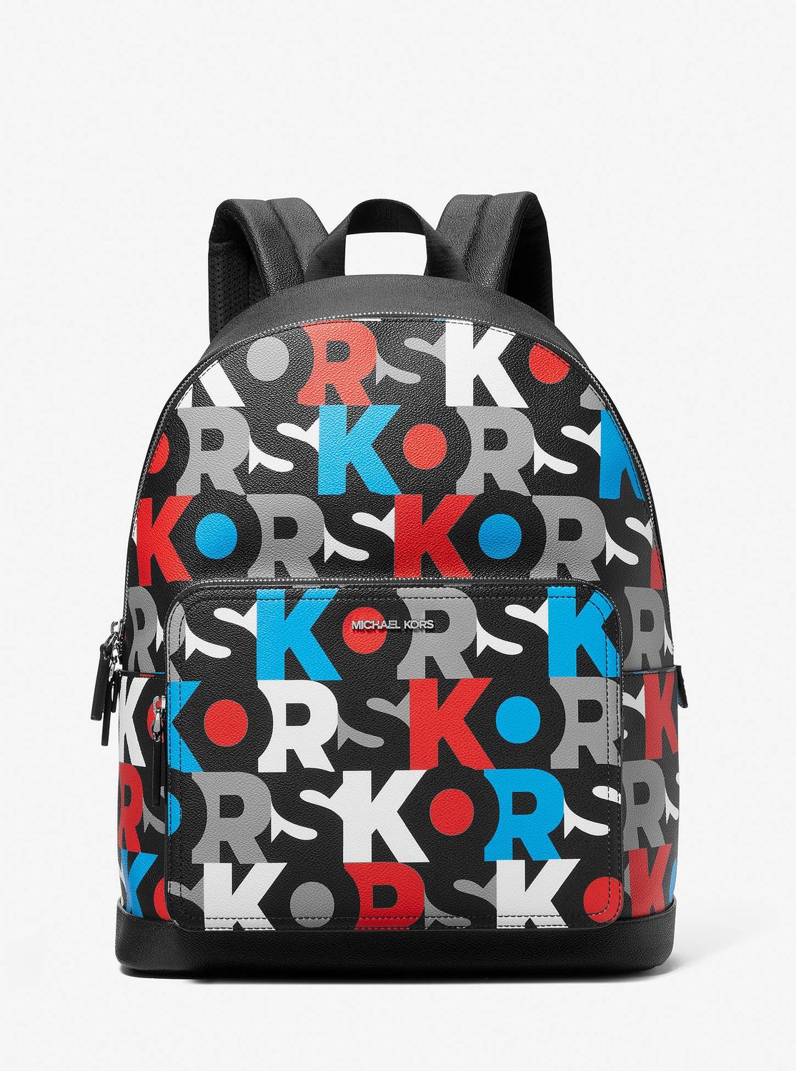 Michael Kors Cooper Signature PVC Graphic Logo Backpack Bookbag Red Bl –  Gaby's Bags