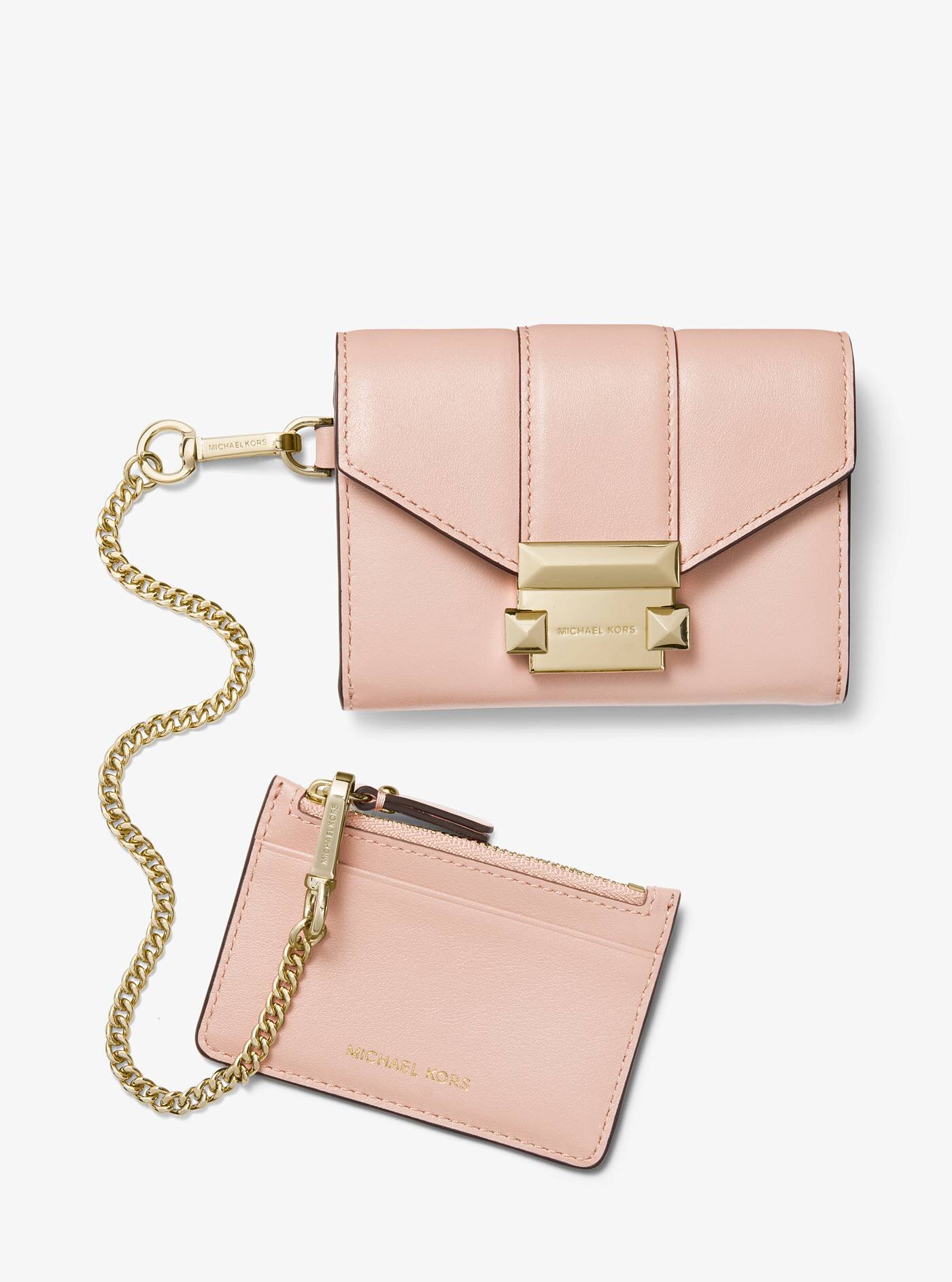 ❤ Whitney Small Leather Chain Wallet 