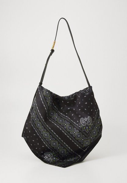 Pinko Classic Bag Bandana Tote Bag Black / Antique gold-coloured 104412A2HR-Z99Q &mdash; фото 1 з 6