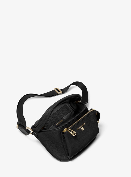 Slater Medium Pebbled Leather Sling Pack BLACK MICHAEL KORS — Фото, Картинка BAG❤BAG Купить оригинал Украина, Киев, Житомир, Львов, Одесса ❤bag-bag.com.ua