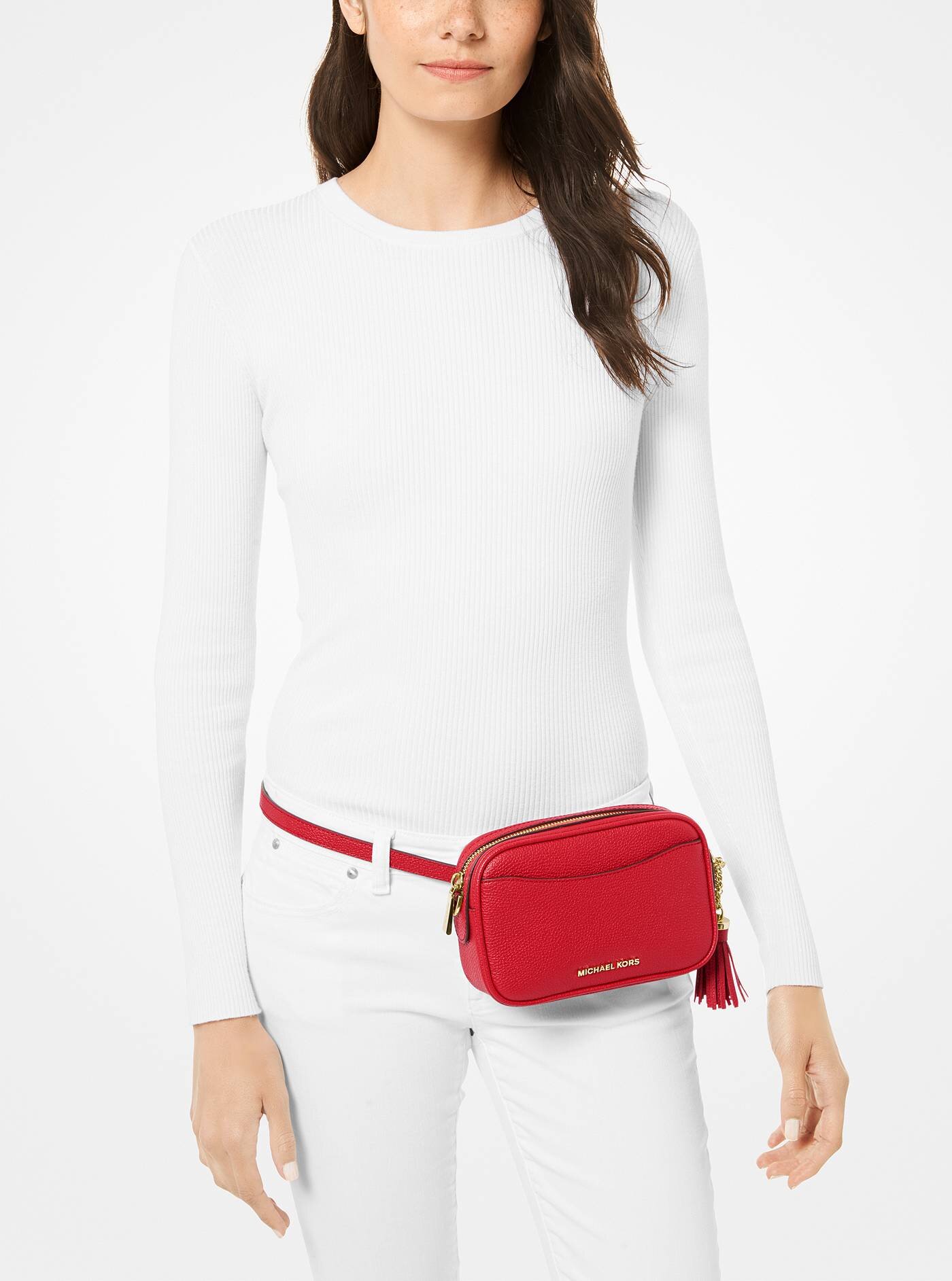 red michael kors fanny pack