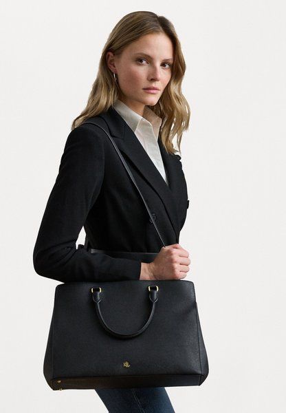 RALPH LAUREN HANNA SATCHEL LARGE - Handbag BLACK 431898556-005 &mdash; фото 1 из 16