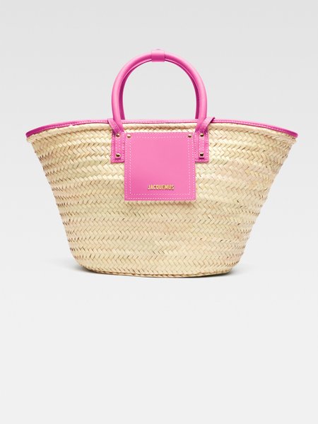 Le panier Soli — Beach basket bag Neon Pink Jacquemus — Фото, Картинка BAG❤BAG Купить оригинал Украина, Киев, Житомир, Львов, Одесса ❤bag-bag.com.ua