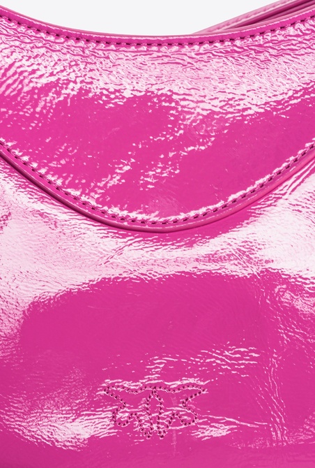 Patent leather Love Bag Bon Bon Crossbody PINKO PINK-ANTIQUE GOLD Pinko — Фото, Картинка BAG❤BAG Купить оригинал Украина, Киев, Житомир, Львов, Одесса ❤bag-bag.com.ua
