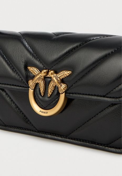 Pinko Love Box Baguette Big Cross Body Bag Nero / Antique gold-coloured 105083-Z99Q &mdash; фото 4 з 4