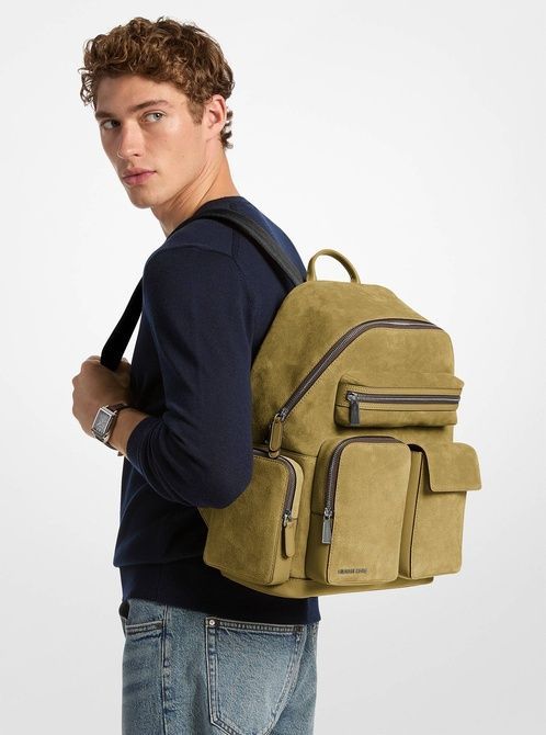 MICHAEL KORS Dakota Suede Cargo Backpack PISTACHIO 33F5BHDB7S &mdash; фото 3 из 3