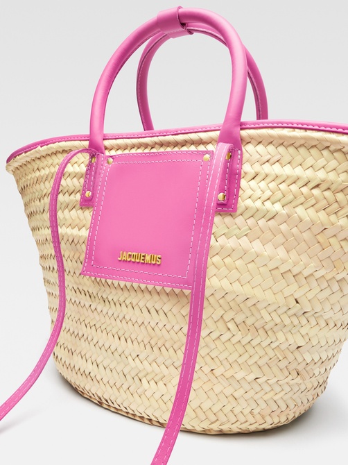 Le panier Soli — Beach basket bag Neon Pink Jacquemus — Фото, Картинка BAG❤BAG Купить оригинал Украина, Киев, Житомир, Львов, Одесса ❤bag-bag.com.ua