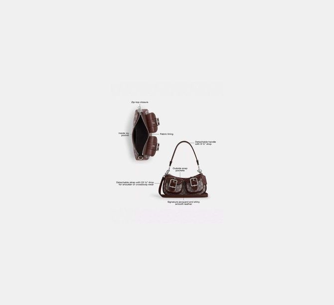 COACH Ashton Bag In Signature Jacquard Silver / Oak / Maple CBJ00 &mdash; фото 9 из 9