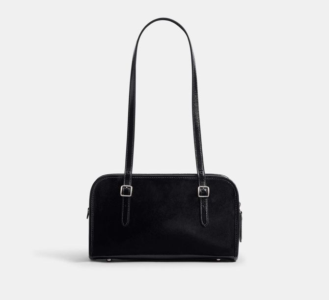 COACH Swing Zip Bag SILVER / BLACK CAO34 &mdash; фото 4 из 9