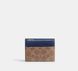 COACH Card Holder Wallet In Signature Canvas Gold / Tan / Deep Blue CZ034 &mdash; фото 3 из 5