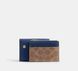 COACH Card Holder Wallet In Signature Canvas Gold / Tan / Deep Blue CZ034 &mdash; фото 2 из 5
