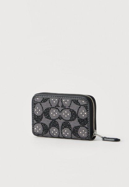 COACH Signature Essential Small Zip Around Card Case Wallet Black BLACK CX244-LHBLK &mdash; фото 1 з 2