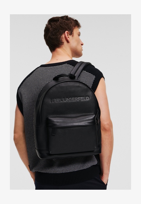 ESSENTIAL BACKPACK LEA UNISEX - Backpack BLACK KARL LAGERFELD — Фото, Картинка BAG❤BAG Придбати оригінал Україна, Київ, Житомир, Львів, Одеса ❤bag-bag.com.ua