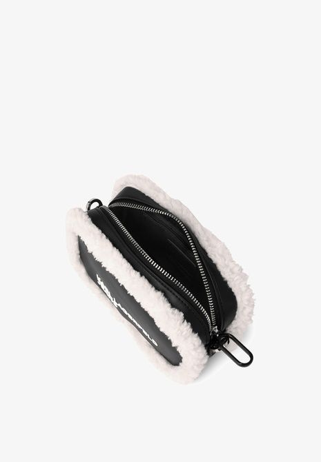 KARL LAGERFELD Shearling Camera Camera Bag BLACK / WHITE A4W30233 &mdash; фото 4 з 5