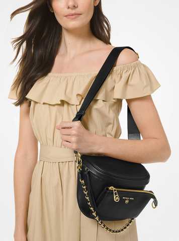 michael kors leather sling pack