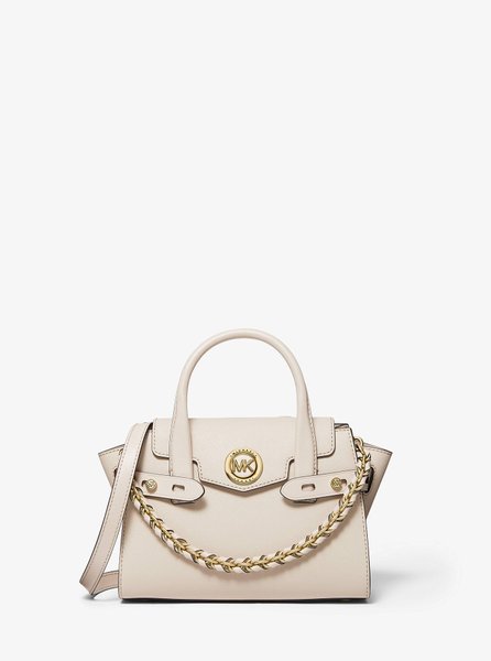 Carmen Extra-Small Saffiano Leather Belted Satchel LIGHT SAND MICHAEL KORS — Фото, Картинка BAG❤BAG Придбати оригінал Україна, Київ, Житомир, Львів, Одеса ❤bag-bag.com.ua