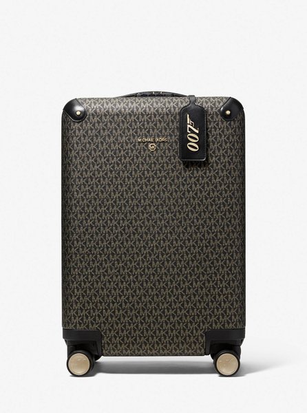 MMK x 007 Small Metallic Logo Suitcase Black / Gold MICHAEL KORS — Фото, Картинка BAG❤BAG Купить оригинал Украина, Киев, Житомир, Львов, Одесса ❤bag-bag.com.ua