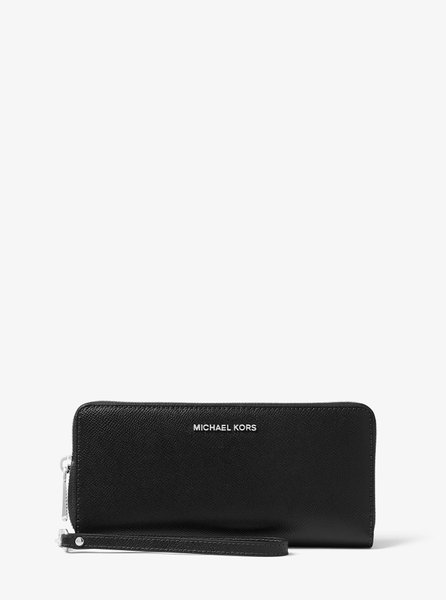 Saffiano Leather Continental Wallet BLACK MICHAEL KORS — Фото, Картинка BAG❤BAG Купить оригинал Украина, Киев, Житомир, Львов, Одесса ❤bag-bag.com.ua