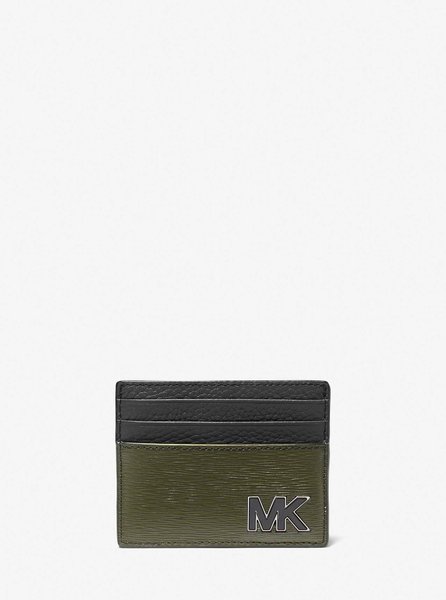 Hudson Two-Tone Leather Card Case Olive MICHAEL KORS — Фото, Картинка BAG❤BAG Купить оригинал Украина, Киев, Житомир, Львов, Одесса ❤bag-bag.com.ua