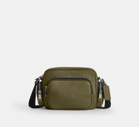 COACH Fletcher Crossbody Bag Silver / Olive CEA45 &mdash; фото 1 из 4
