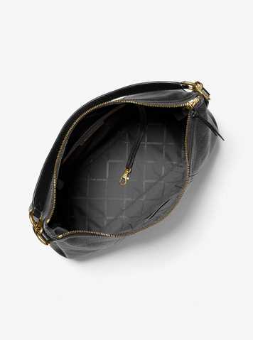 sienna large pebbled leather shoulder bag