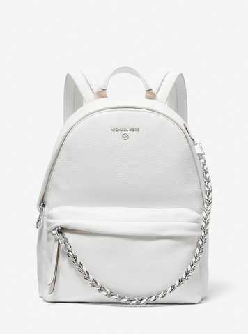 White leather cheap backpack