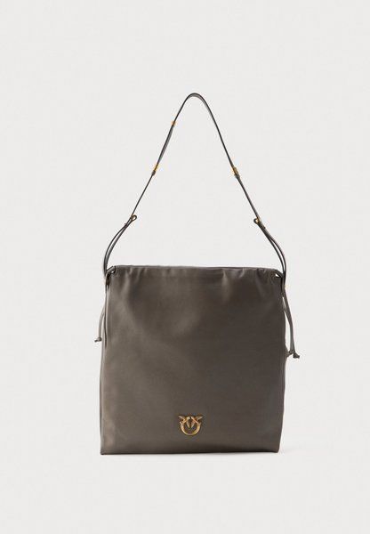 Pinko Slouchy Tote Bag Grigio Asfalto / Gold-Coloured 104364A0QO-K33Q &mdash; фото 1 з 4