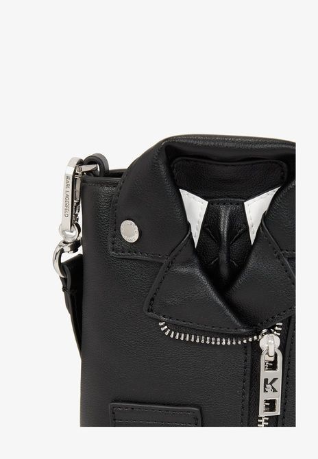 KARL LAGERFELD Ikon Crossbody Biker Jacket Crossbody Bag Black BLACK A3W30188 &mdash; фото 5 из 5