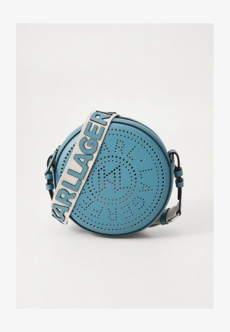 KARL LAGERFELD Circle Round Perforated Crossbody Bag Turquoise TURQUOISE A3W30059 &mdash; фото 6 из 6
