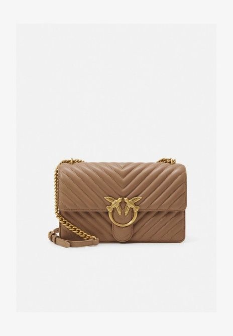 Pinko Love One Classic Crossbody Bag Ginger Biscuit / Antique Gold 100941A0GK-D01Q &mdash; фото 2 из 6